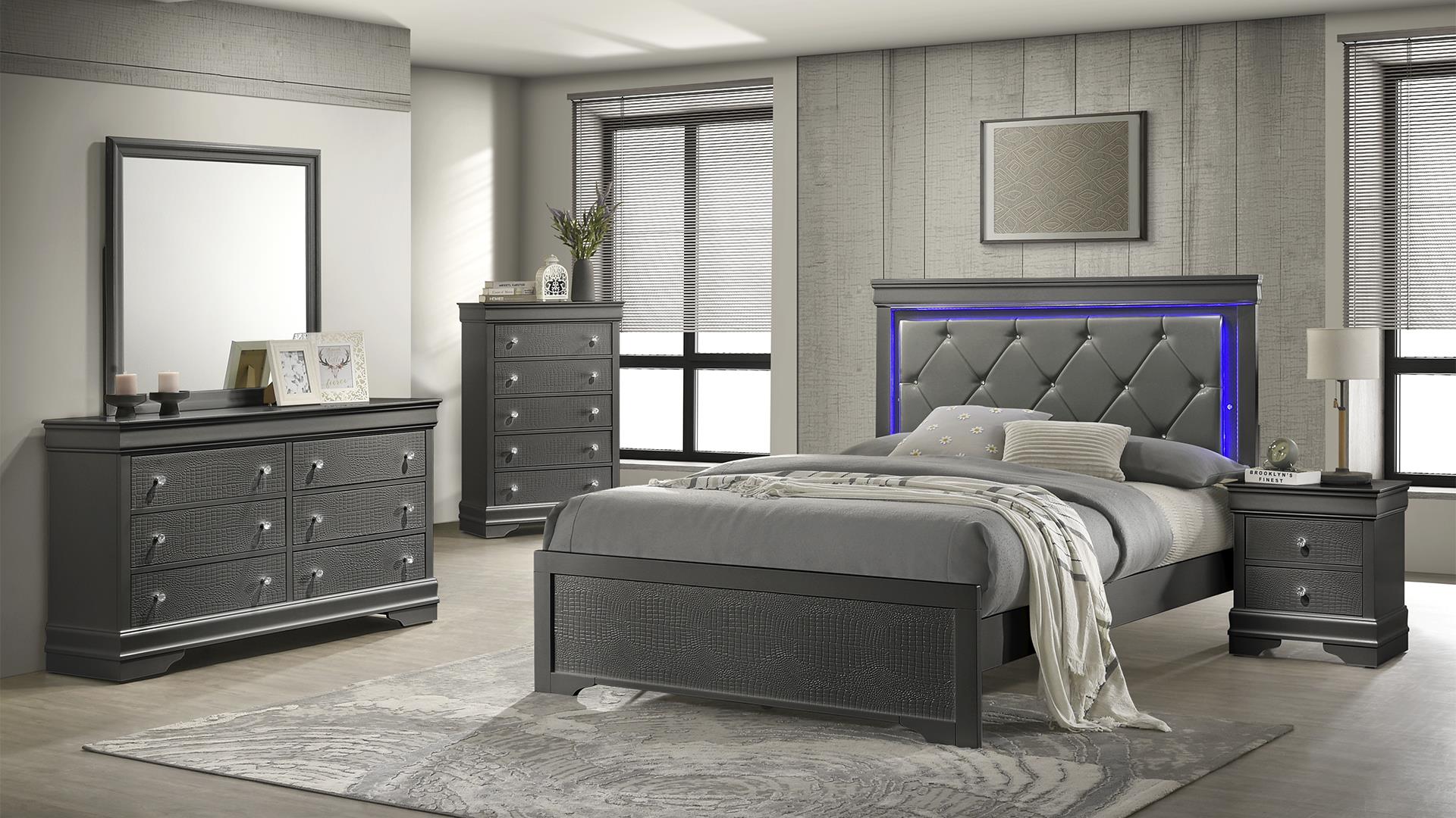 Blaze Bedroom Sets in Gray