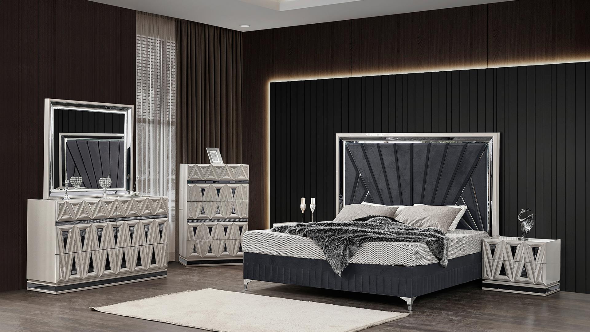 Lavita Bedroom set in Gray