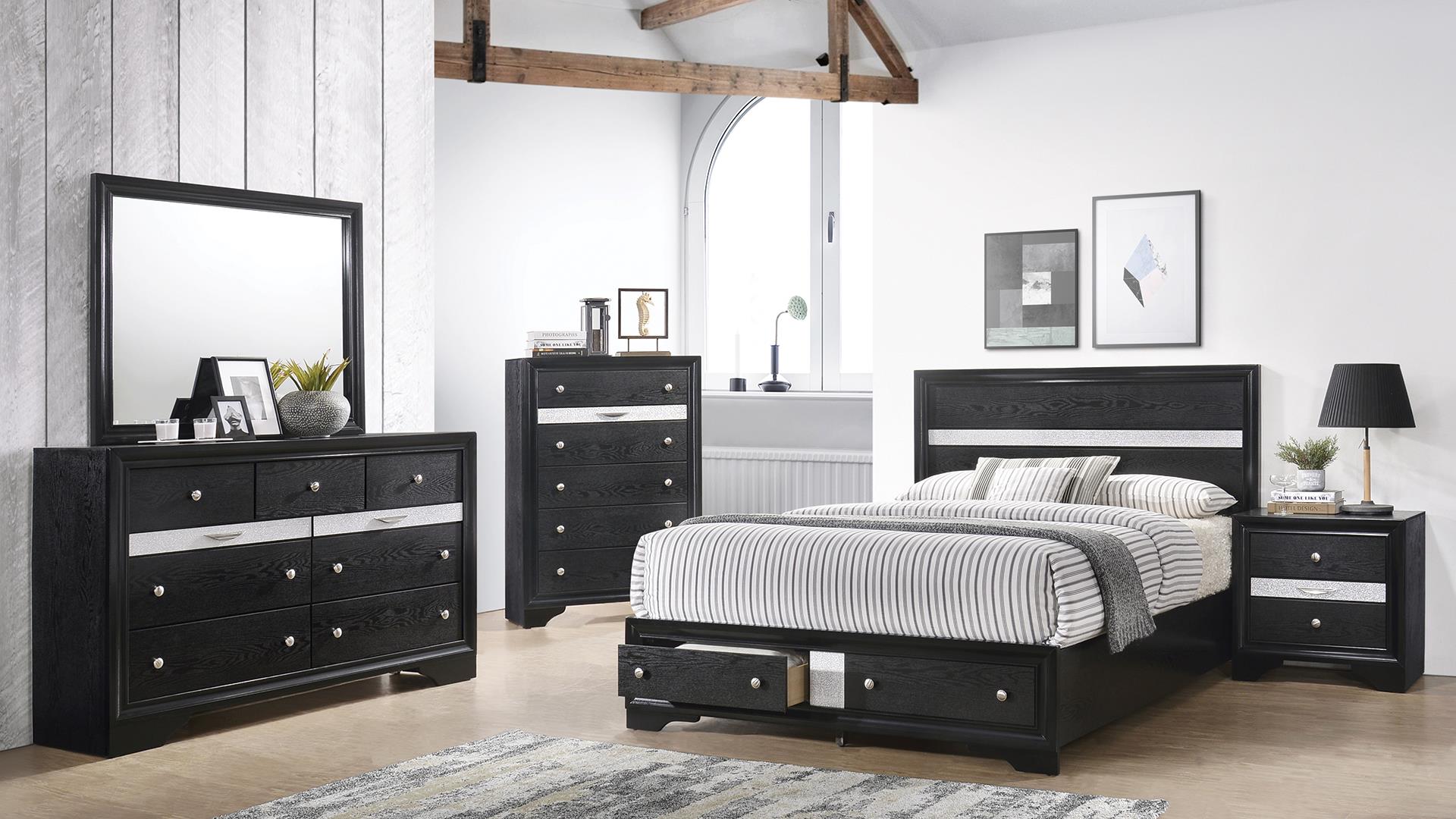 Matrix Bedroom Set in Black