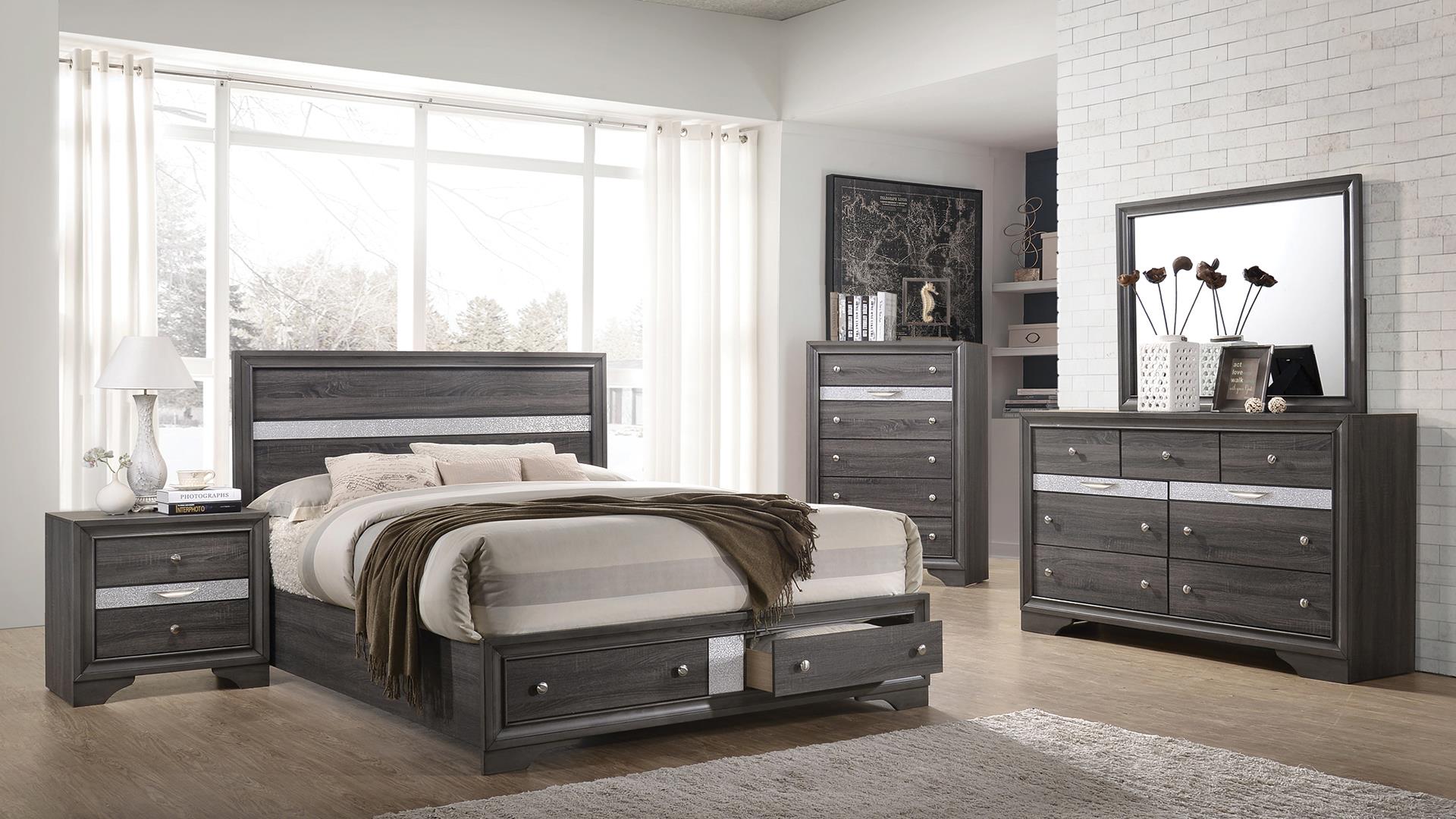 Matrix Bedroom Set in Gray