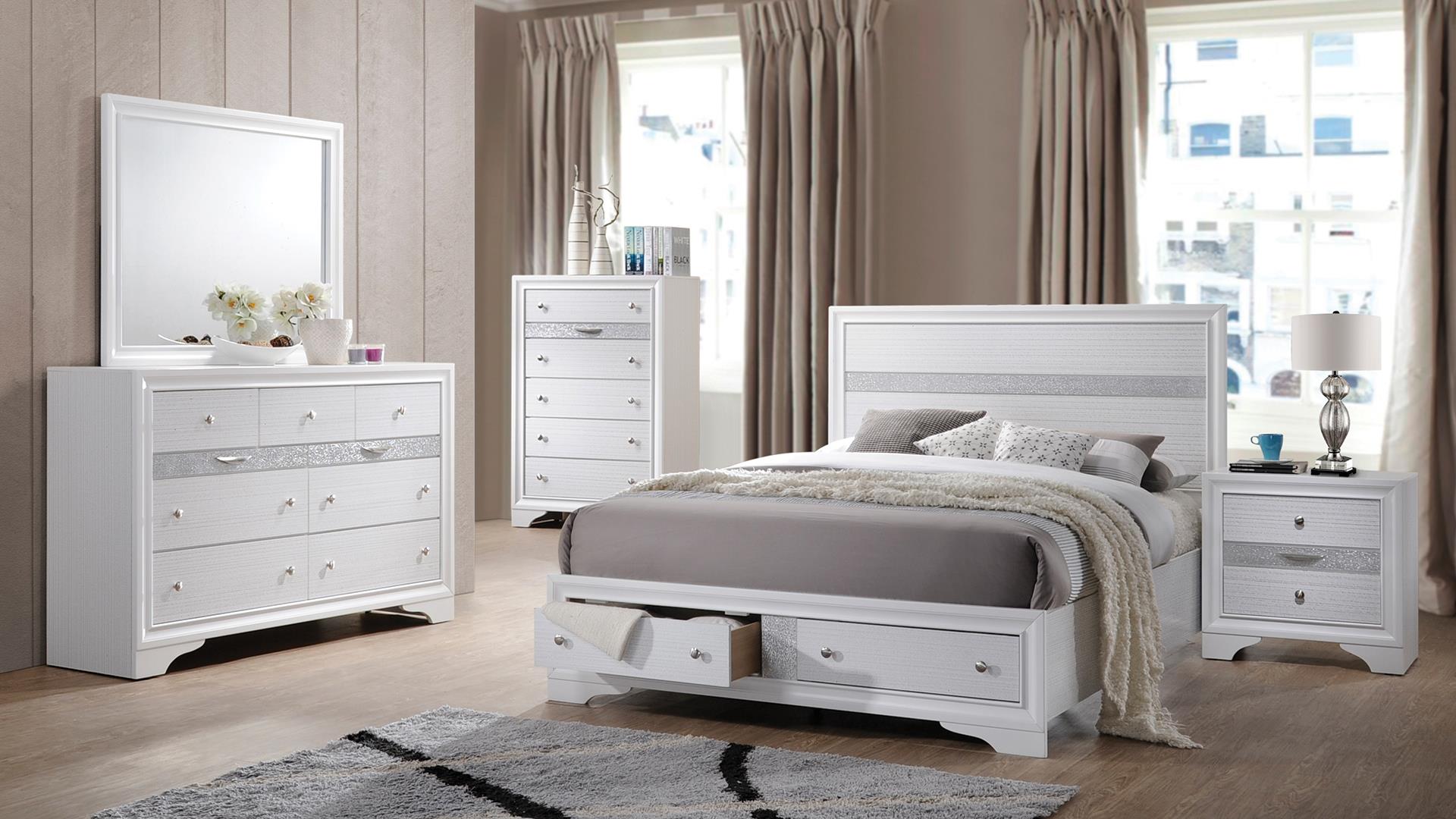 Matrix Bedroom Set in White
