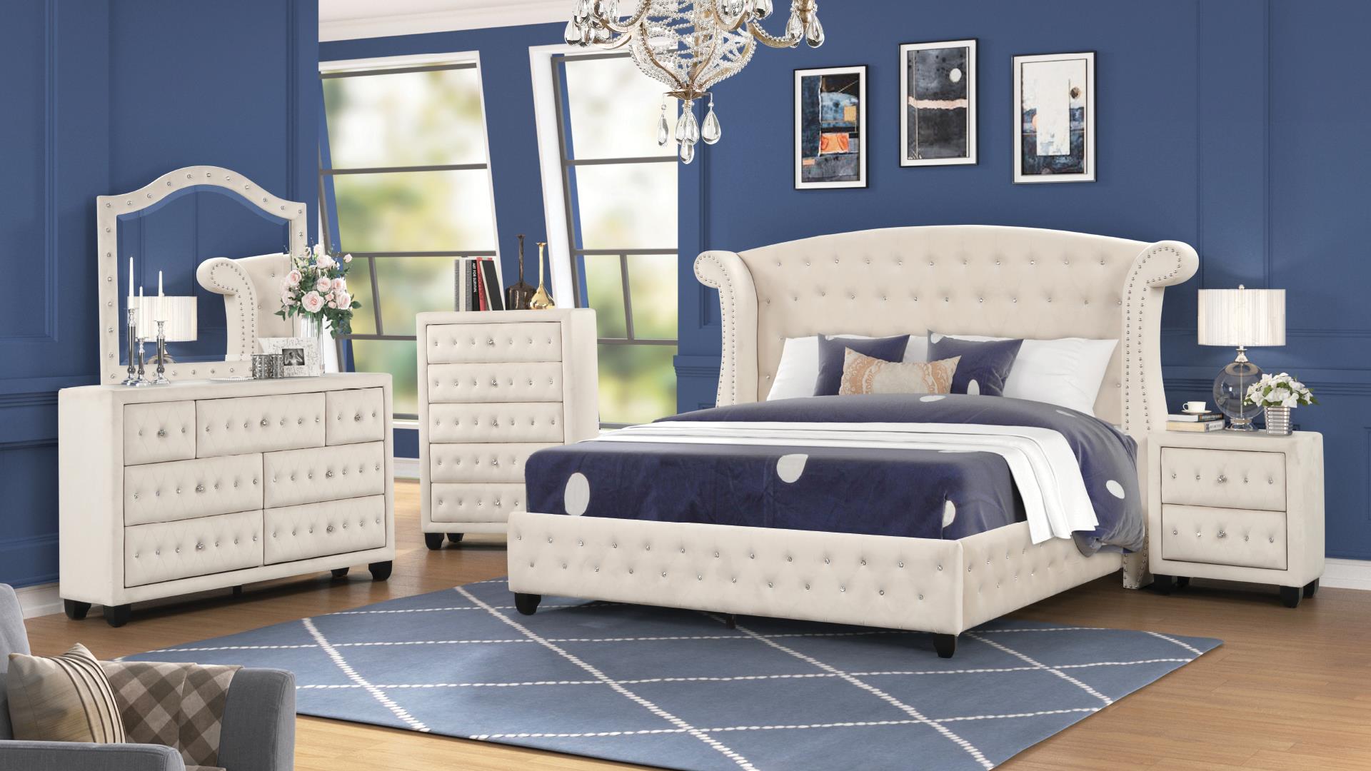 Sophia Bedroom set in Cream